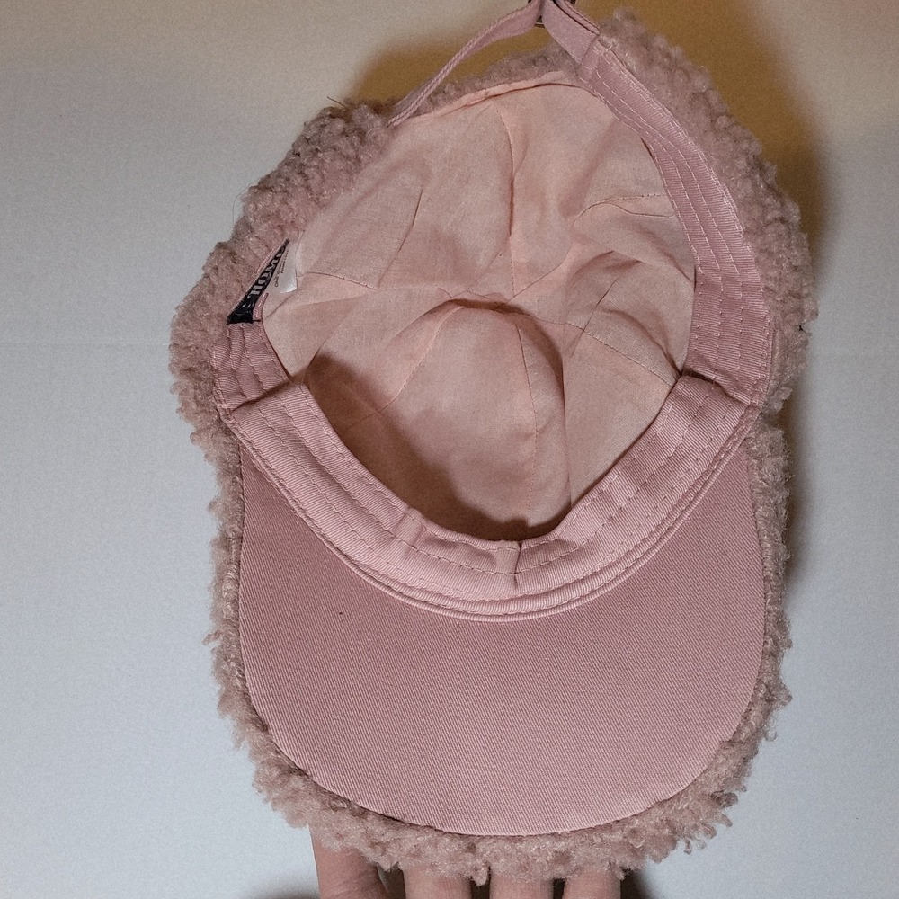 Home Free Stay Cozy Sherpa Baseball Cap Blush One Size - Picture 5 of 10